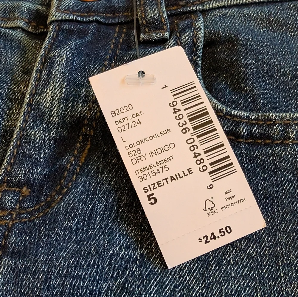 Children's Place Straight Leg Dark Wash Jeans Size Boys 5